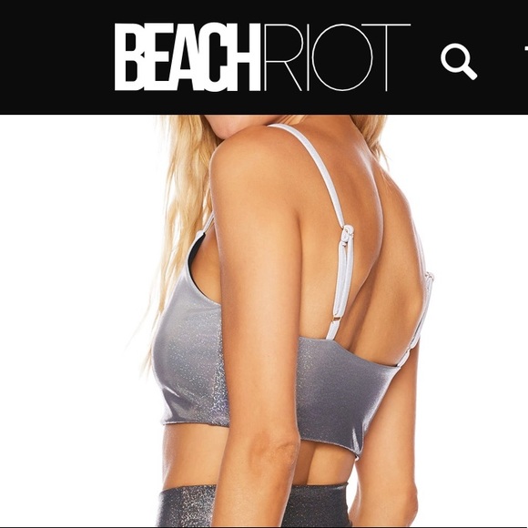 Beach Riot Georgia Top Hologram Stardust NWT Size S - Picture 8 of 12